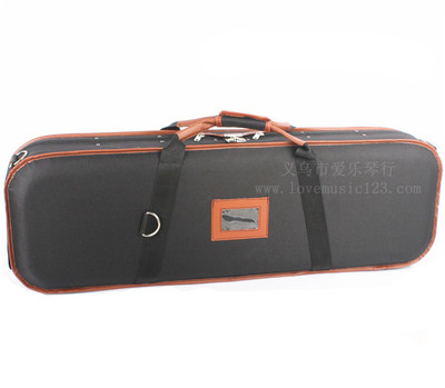 【4/4 四方小提琴盒子 黑色 咖啡色邊 泡沫盒 樂器配件批發(fā)】價格,廠家,圖片,樂器箱包,義烏市愛樂琴行-